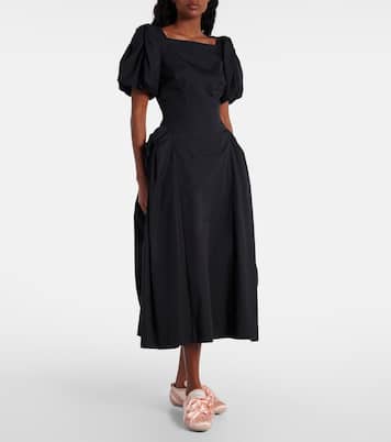 Ballerina Grip satin and suede sneakers | Simone Rocha