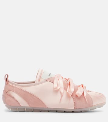 Ballerina Grip satin and suede sneakers | Simone Rocha