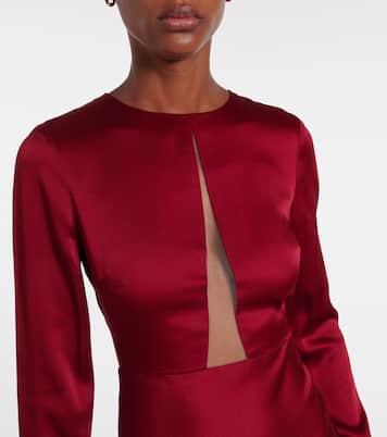 Vestido largo Bird de satén | Max Mara