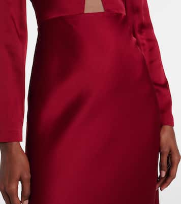 Vestido largo Bird de satén | Max Mara