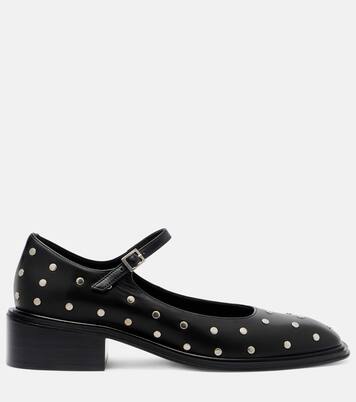 Verzierte Mary-Jane-Pumps Penelope 40 aus Leder | Souliers Martinez