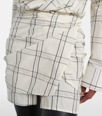 Checked cotton minidress  | The Attico