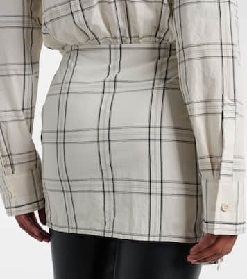 Checked cotton minidress  | The Attico