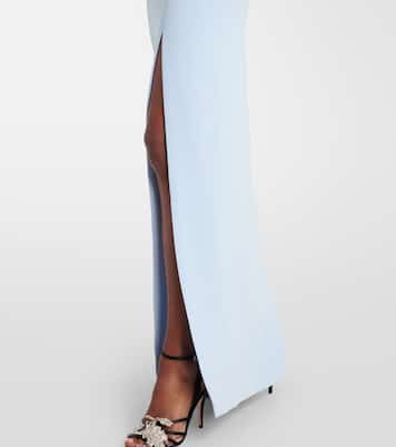 Alexis asymmetric off-shoulder gown | Solace London