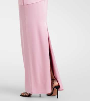 Draped satin crêpe bustier gown | Alex Perry