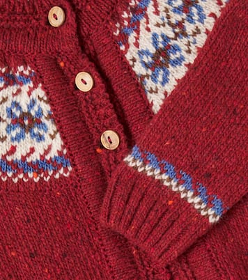 Intarsia wool-blend cardigan  | La Coqueta