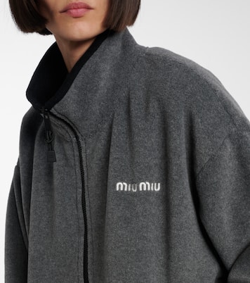 Oversize-Jacke aus Fleece | Miu Miu