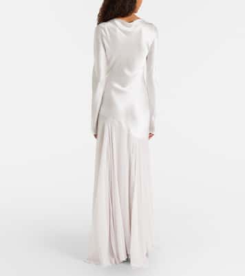 Maxikleid Cordelia aus Seidensatin und Chiffon | Tove