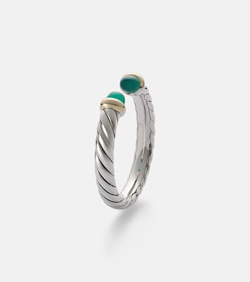 Cable Collectibles® Petite Cable sterling silver ring with onyx | David Yurman