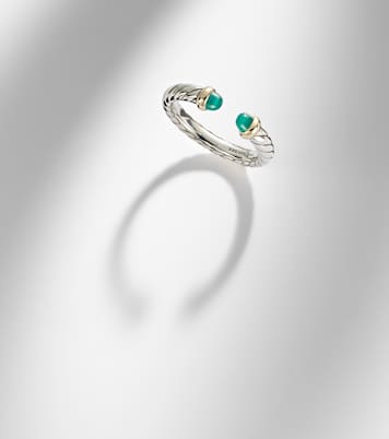 Cable Collectibles® Petite Cable sterling silver ring with onyx | David Yurman