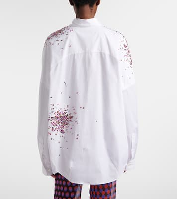 Oversized sequined cotton shirt | Dries Van Noten