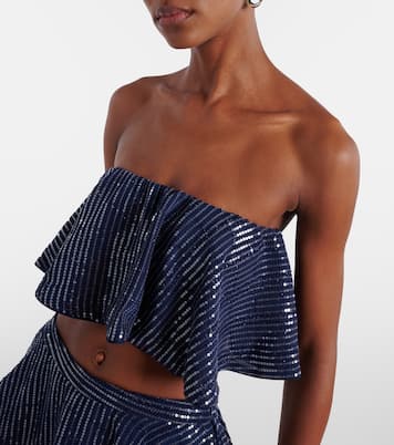 Sequined cropped top | Adriana Degreas