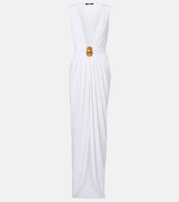 Embellished jersey maxi dress | Balmain