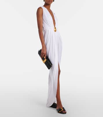 Embellished jersey maxi dress | Balmain