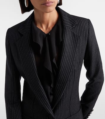 Pinstripe wool-blend blazer | Nina Ricci