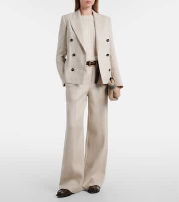 Weite Hose aus Leinen und Baumwolle | Brunello Cucinelli
