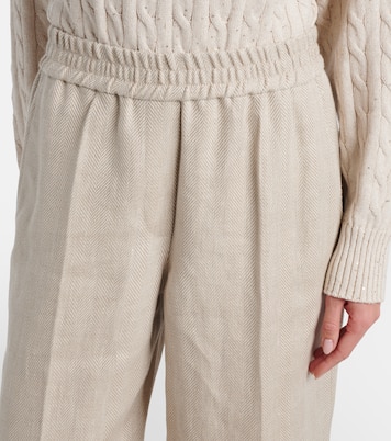 Weite Hose aus Leinen und Baumwolle | Brunello Cucinelli