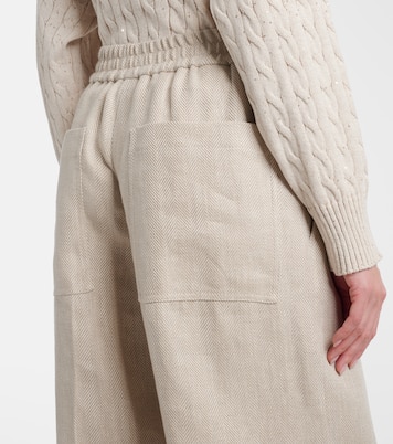 Weite Hose aus Leinen und Baumwolle | Brunello Cucinelli