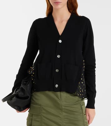 Printed cotton cardigan | Sacai