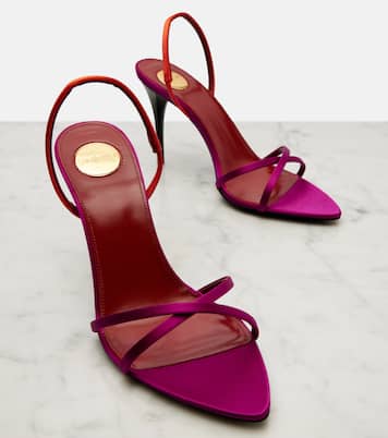 Justify crêpe satin slingback sandals | Saint Laurent