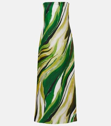 Vestido de fiesta de seda estampado | Christopher Esber