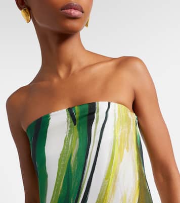 Vestido de fiesta de seda estampado | Christopher Esber