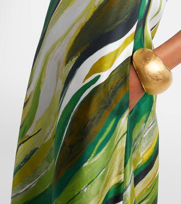 Vestido de fiesta de seda estampado | Christopher Esber
