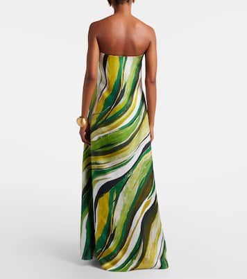 Vestido de fiesta de seda estampado | Christopher Esber