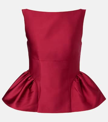 Peplum taffeta top  | Roland Mouret