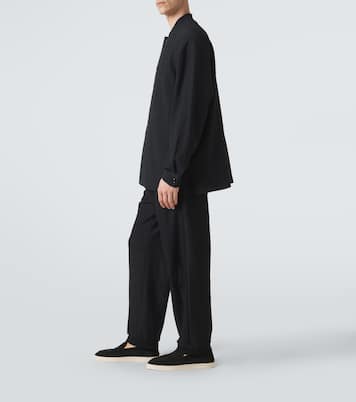 Slip-Ons Galleria 3 aus Veloursleder | Giorgio Armani