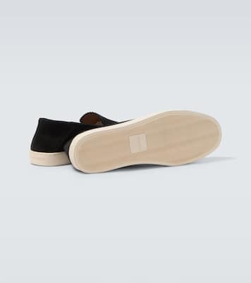 Slip-Ons Galleria 3 aus Veloursleder | Giorgio Armani