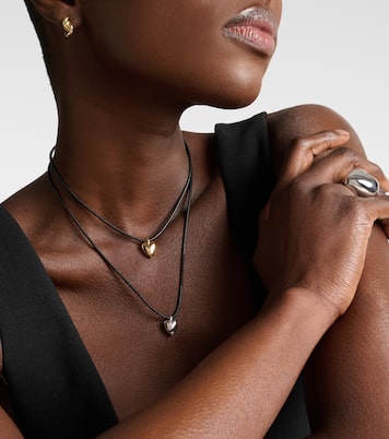 Puffy Heart 14kt gold-plated pendant necklace | Jennifer Fisher