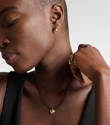 Puffy Heart 14kt gold-plated pendant necklace | Jennifer Fisher