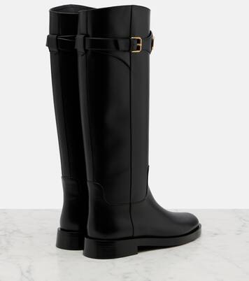 VLogo leather knee-high boots | Valentino Garavani
