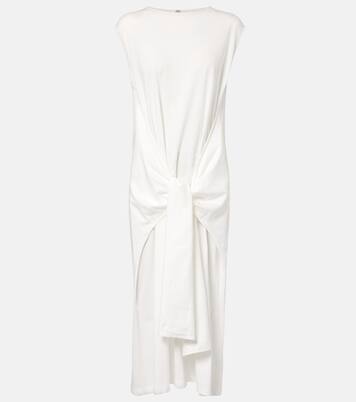 Gathered cotton jersey midi dress | Toteme