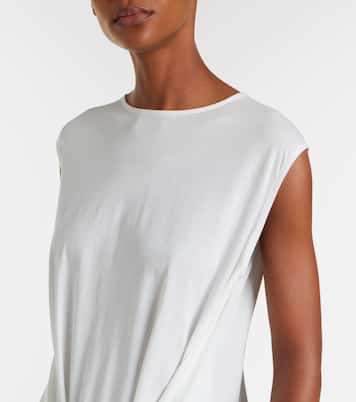Gathered cotton jersey midi dress | Toteme
