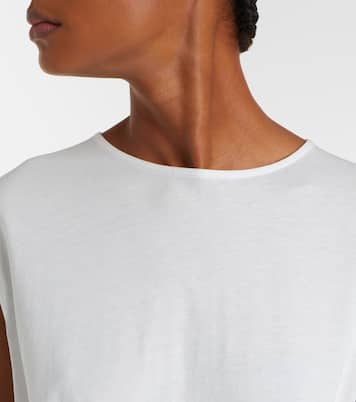 Gathered cotton jersey midi dress | Toteme