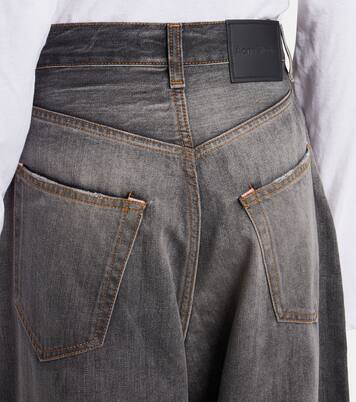 جينز بأرجل عريضة بتأثير مهترئ  2023 | Acne Studios