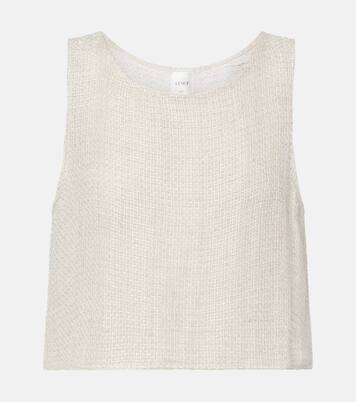 Stella sequined linen-blend tank top | Leset
