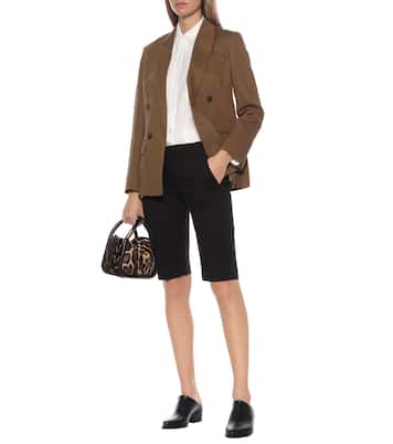 Mid-rise cotton Bermuda shorts | Vince