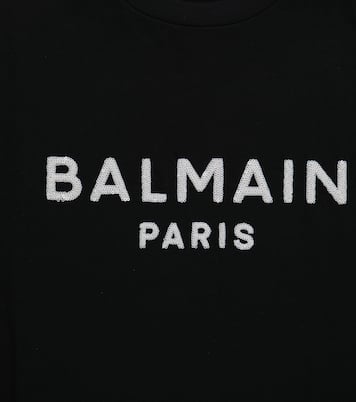 Robe t-shirt en coton à logo | Balmain Kids