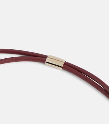 Halskette Jemma aus Leder und Gelbquarz | Chloé