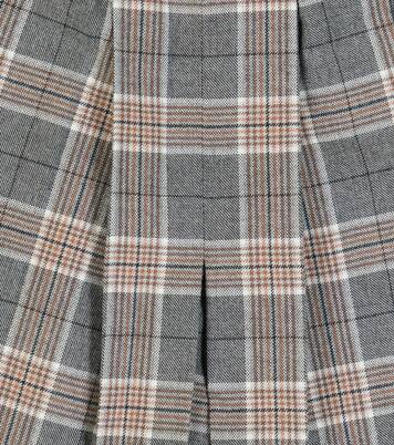 Checked cotton and cashmere skort | Paade Mode