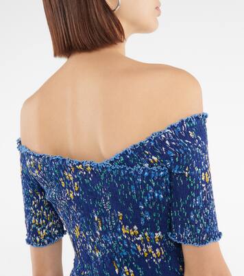 Soledad shirred printed minidress | Poupette St Barth