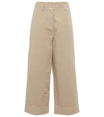 Cropped-Hose aus Baumwolle und Leinen | Lemaire