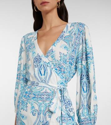 Robe portefeuille midi Tulip imprimée | Melissa Odabash