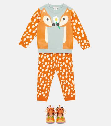 Printed cotton sweatshirt and sweatpants set | Stella McCartney Kids