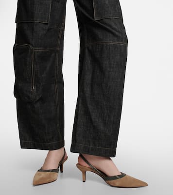 Escarpins City en daim à ornements | Brunello Cucinelli