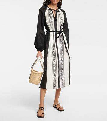 Bestickter Kaftan aus Leinen | Tory Burch
