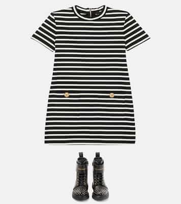 Striped jersey dress | Balmain Kids